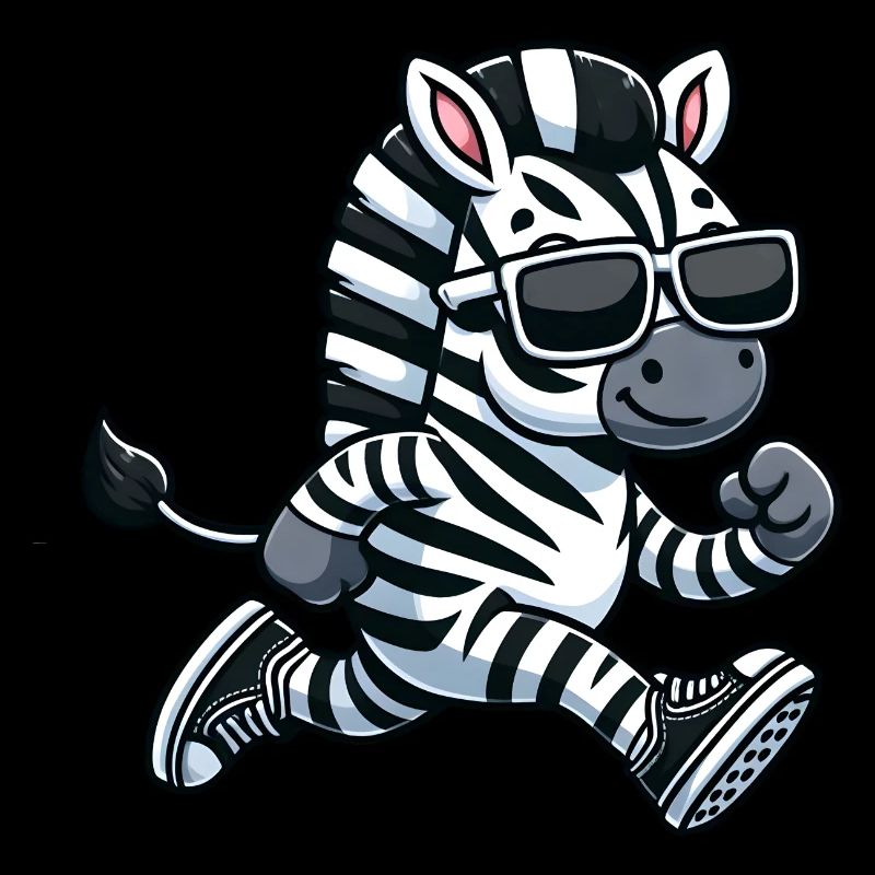 Zebra Marathon Runner Sport Jogging