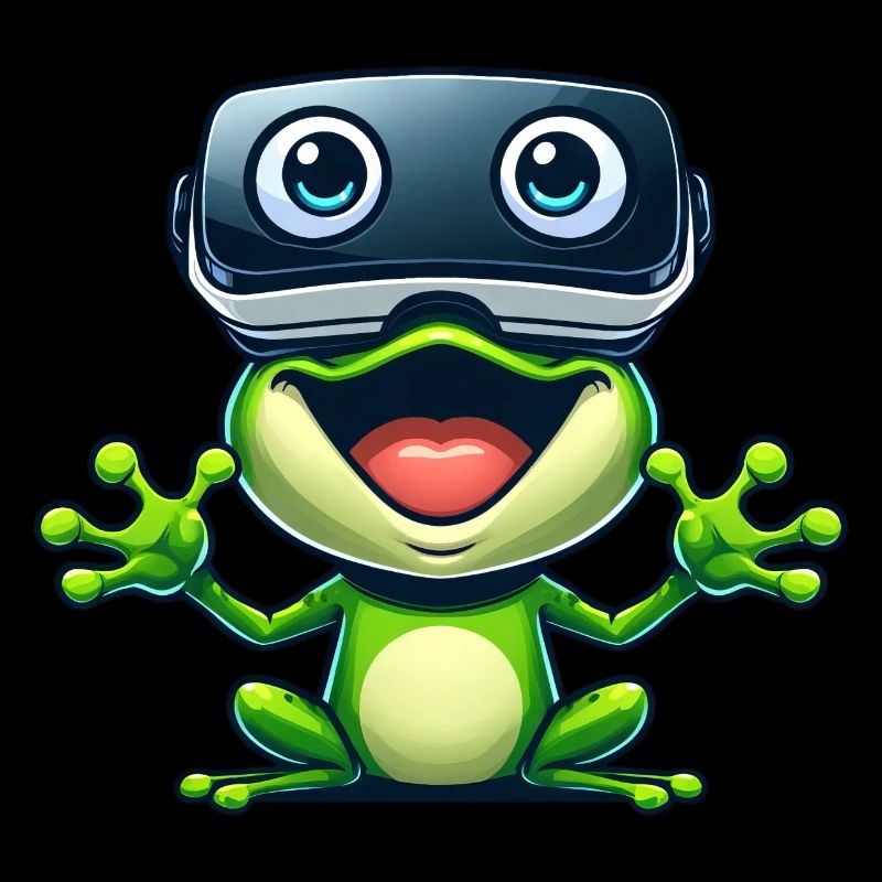 Frog VR Gamer Funny Virtual Reality