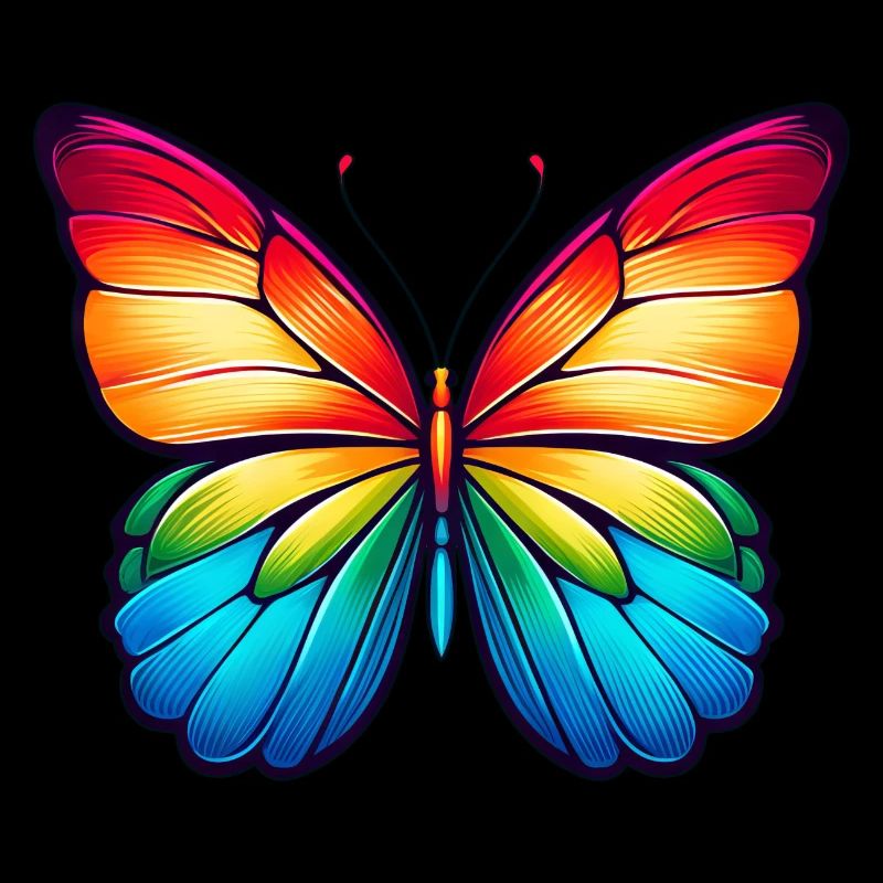 Papillon Arc-en-ciel Couleurs Nature