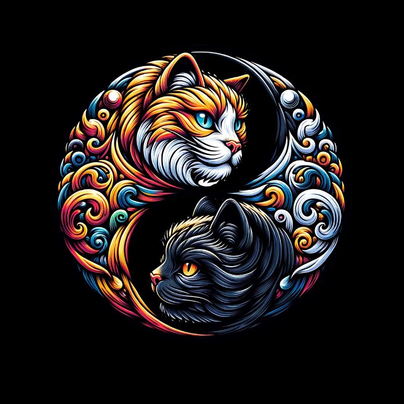 Équilibre du chat Yin et Yang