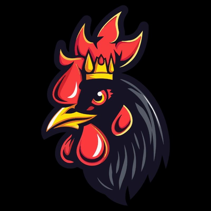 Rooster Head Crown