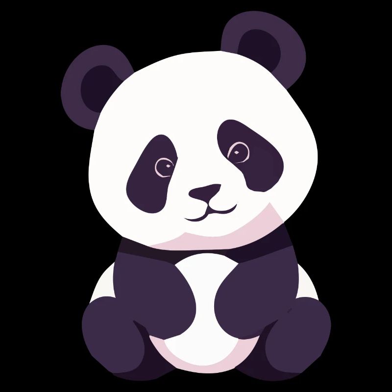 Panda Baby sitzend