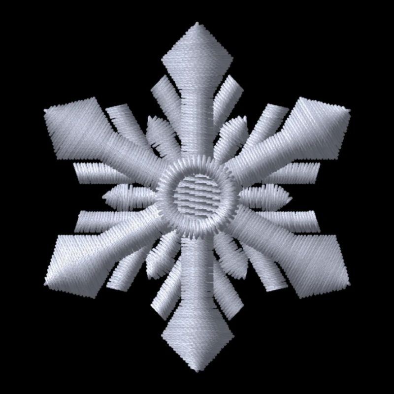 White Snowflake Embroidered