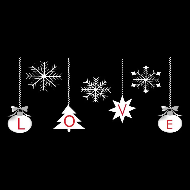 Weihnachtskugeln mit Love