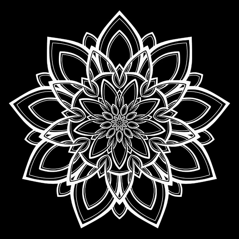 Mandala Lotus blanc