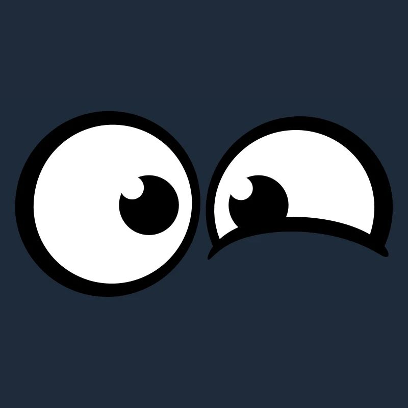 Ängstliche Comic Augen