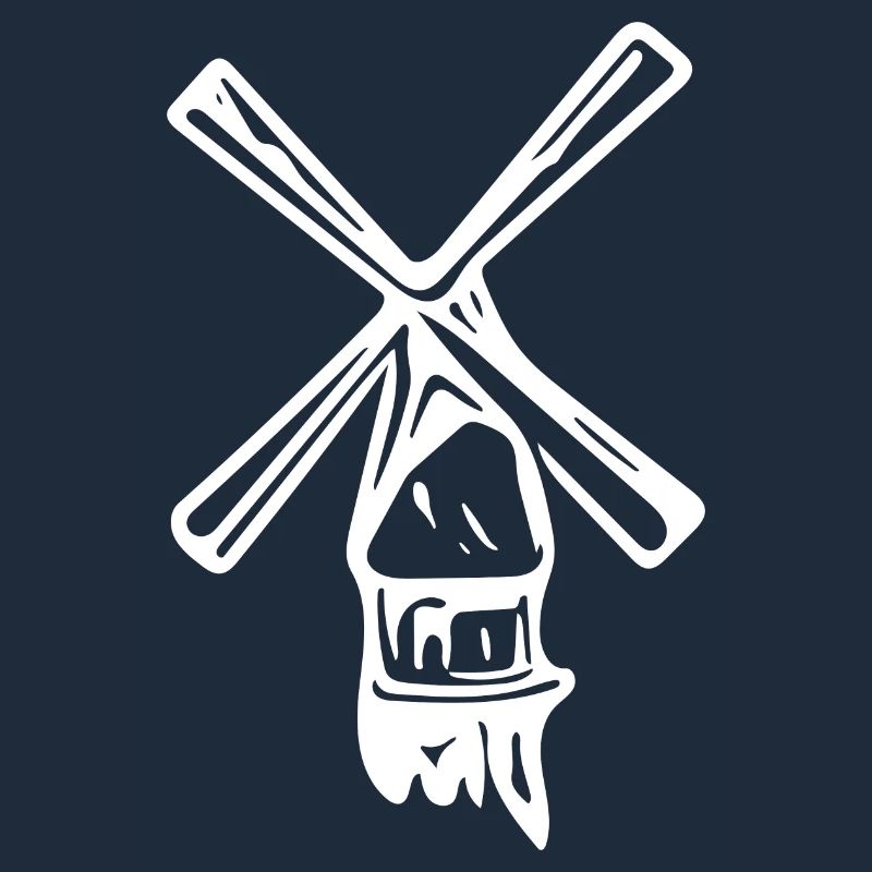 Vintage minimalist nostalgic windmill