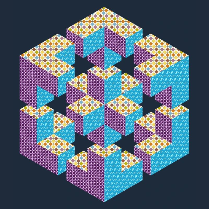 Figure impossible imagination géométrie cube Escher