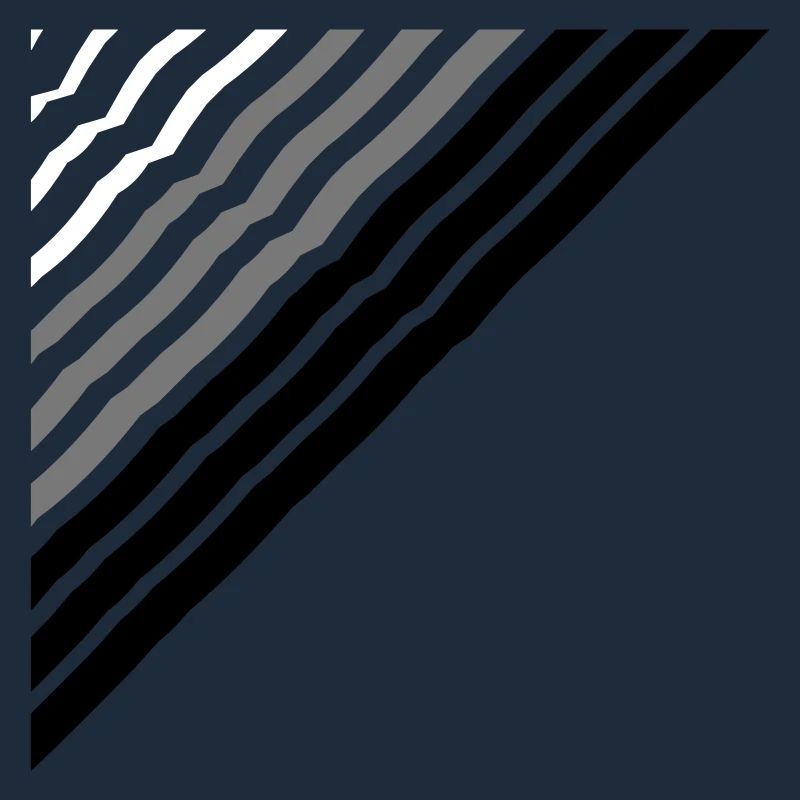 Triangular shape Many lines lines pattern