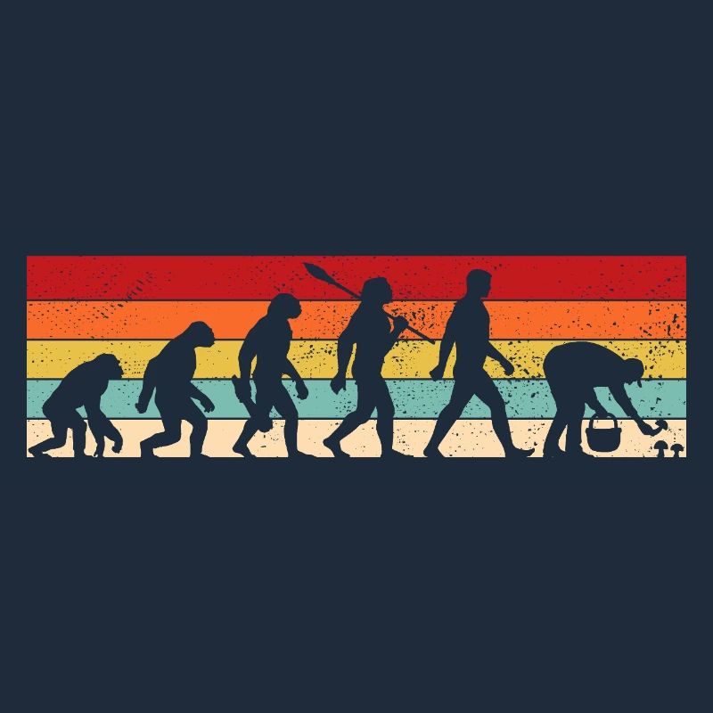 Evolution Cueilleur de champignons, Cueillette de champignons Vintage