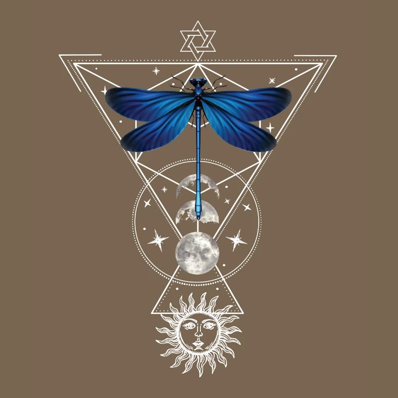 Okclutisme lune Phase Witchcraft Libellule Tarot