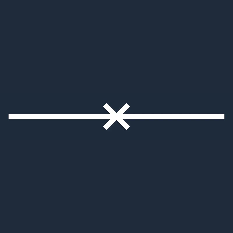 Underscore line with cross