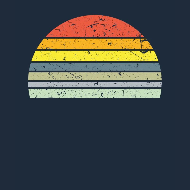 Sunset semicircle retro