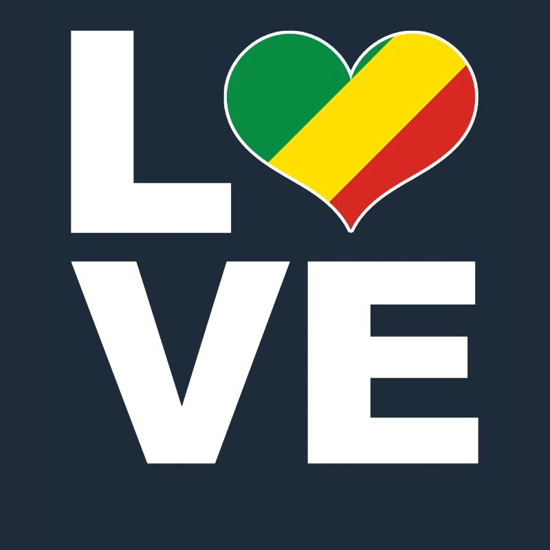 J’aime le drapeau du cœur du Congo Congo