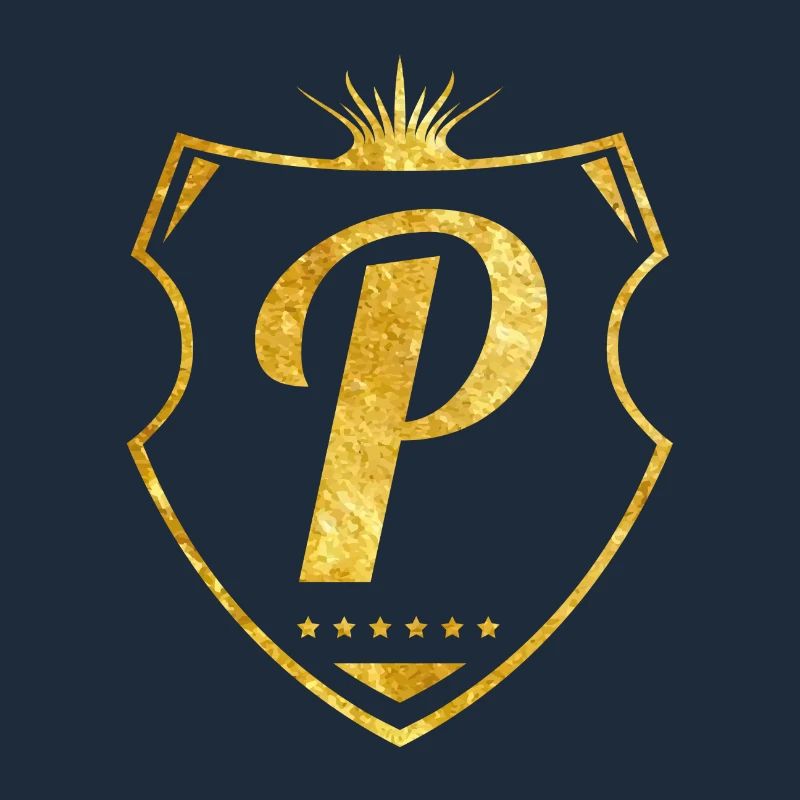 p shield gold