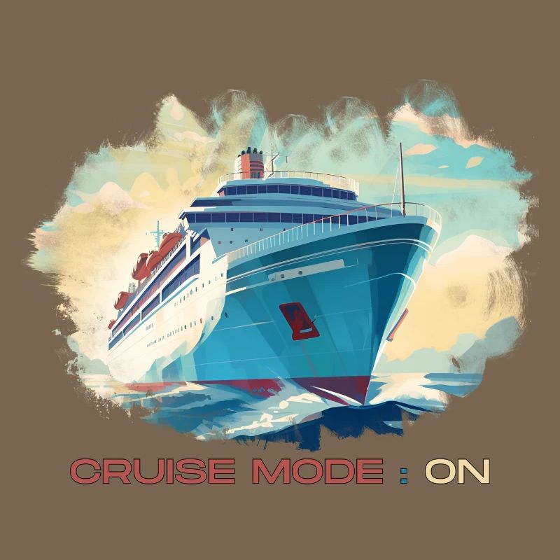 Cruise mode enabled. A stylish pattern for holidays.
