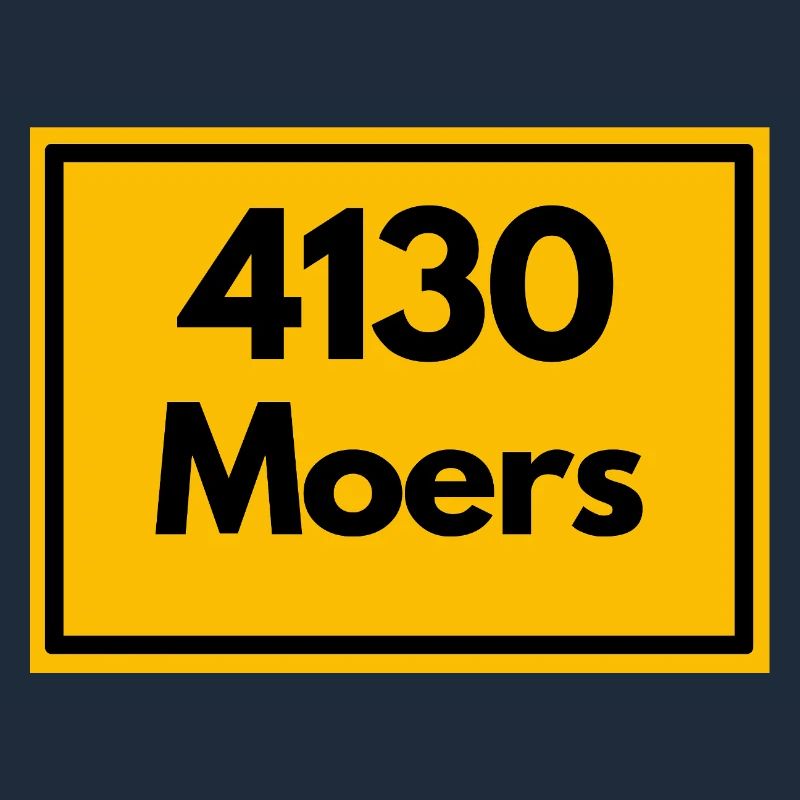 Town sign - then retro old zip code 4130 MOERS
