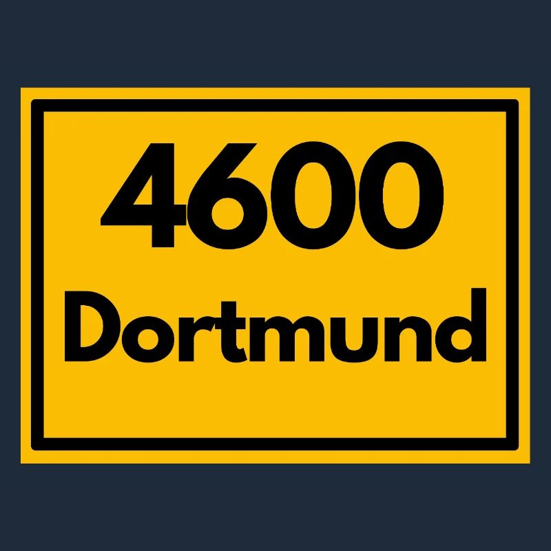 Panneau de la ville - puis rétro ancien code postal DORTMUND