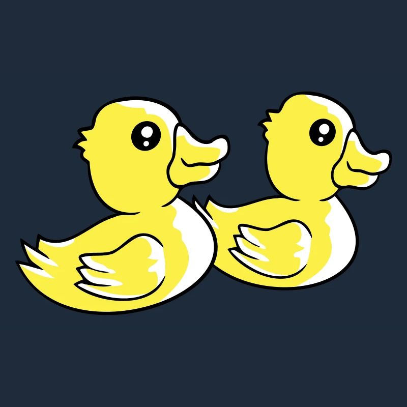 2 canards natation eau couple deux amis équipe