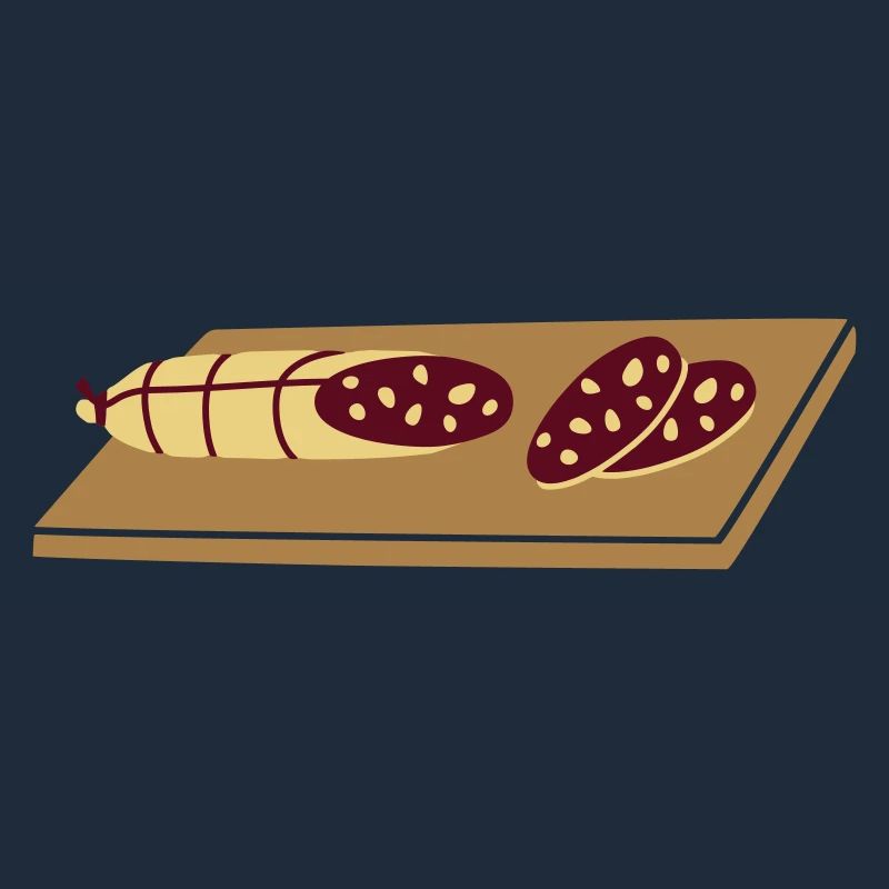 planche à découper avec salami _s1
