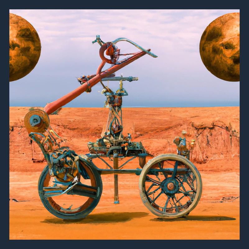 Mars car dans le style steampunk