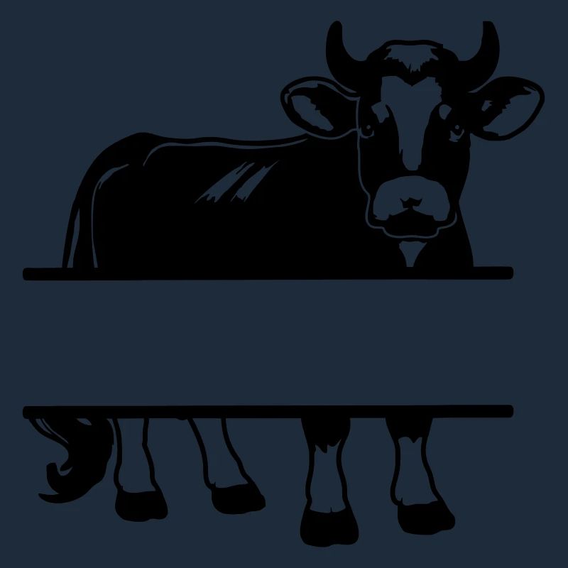 Silhouette de vache avec espace de texte – Chemise de ferme