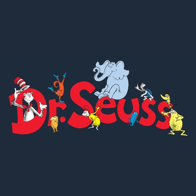 Dr. Seuss Logo With Iconic Characters