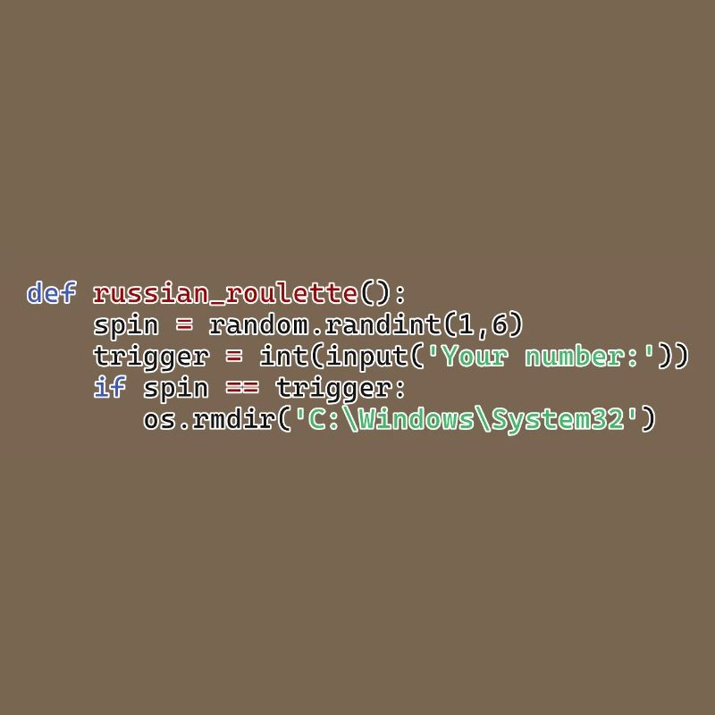 Roulette russe Python