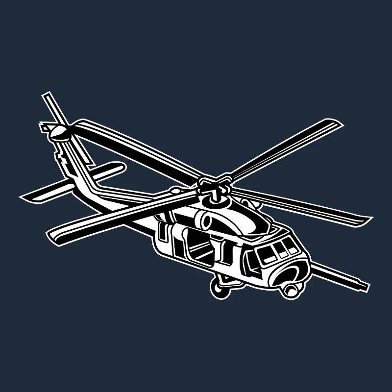 Hélicoptère / hélicoptère 01_schwarz blanc