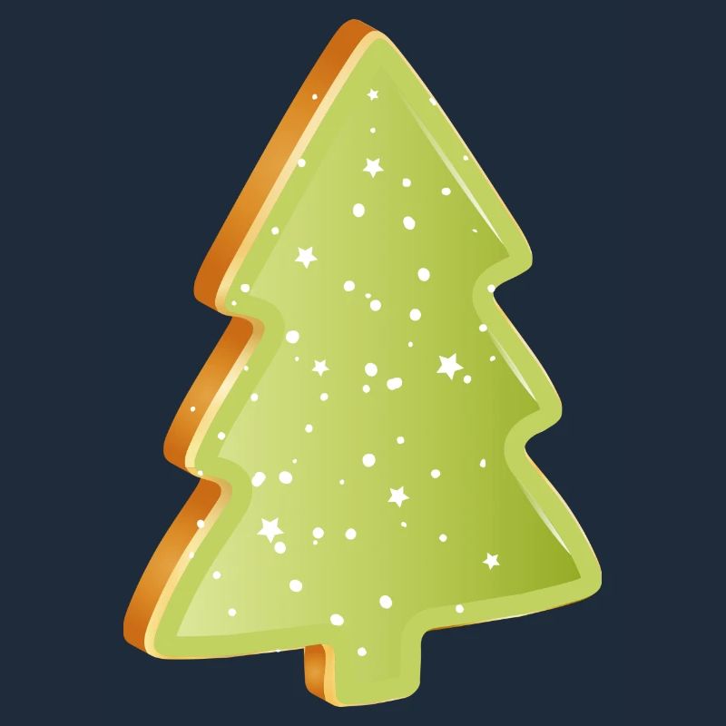 Biscuits au sapin de Noël avec glaçage vert