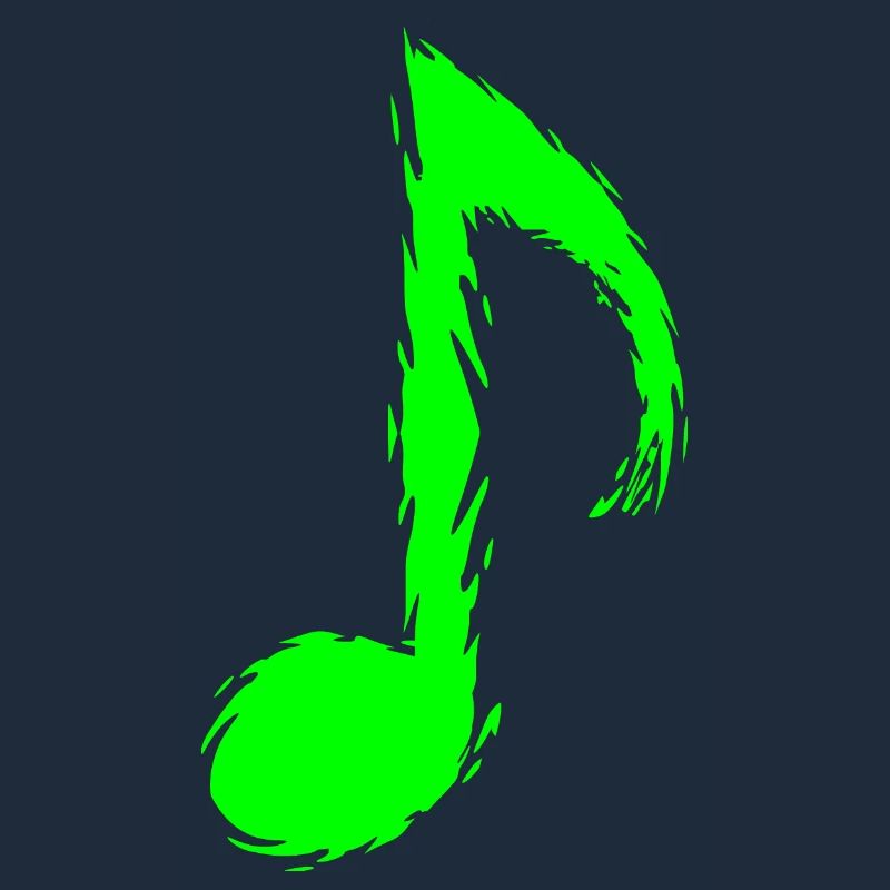 Music note Green. Light green. Vector