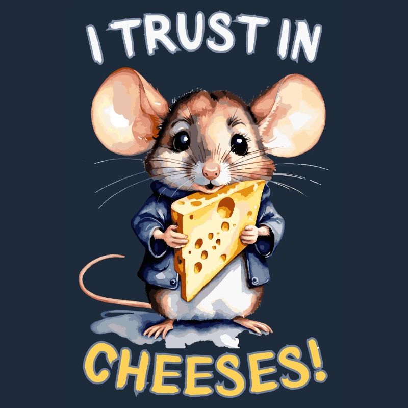 Trust in Cheese - Cute Mouse with Cheese