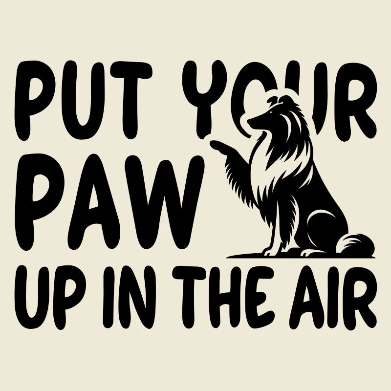 Collie High Five - Vector Design