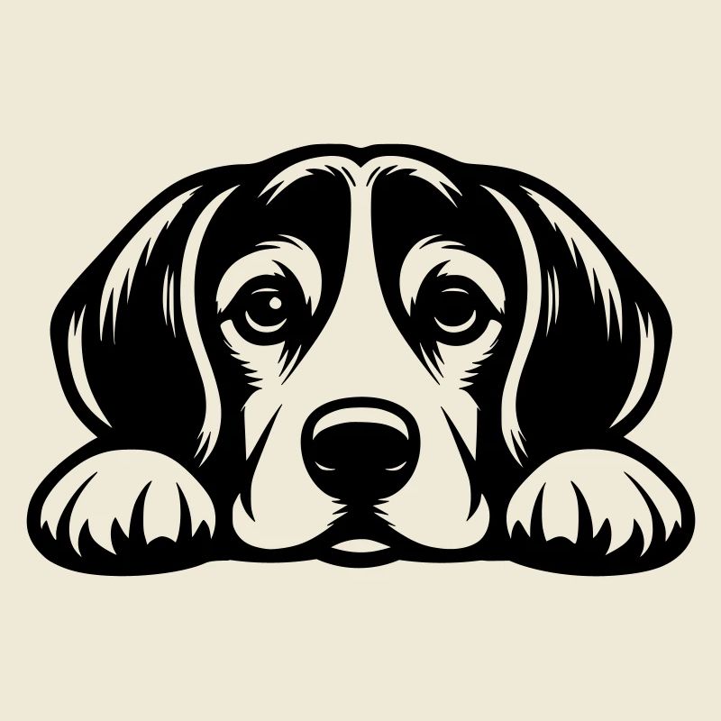 Conception vectorielle de beagle couché
