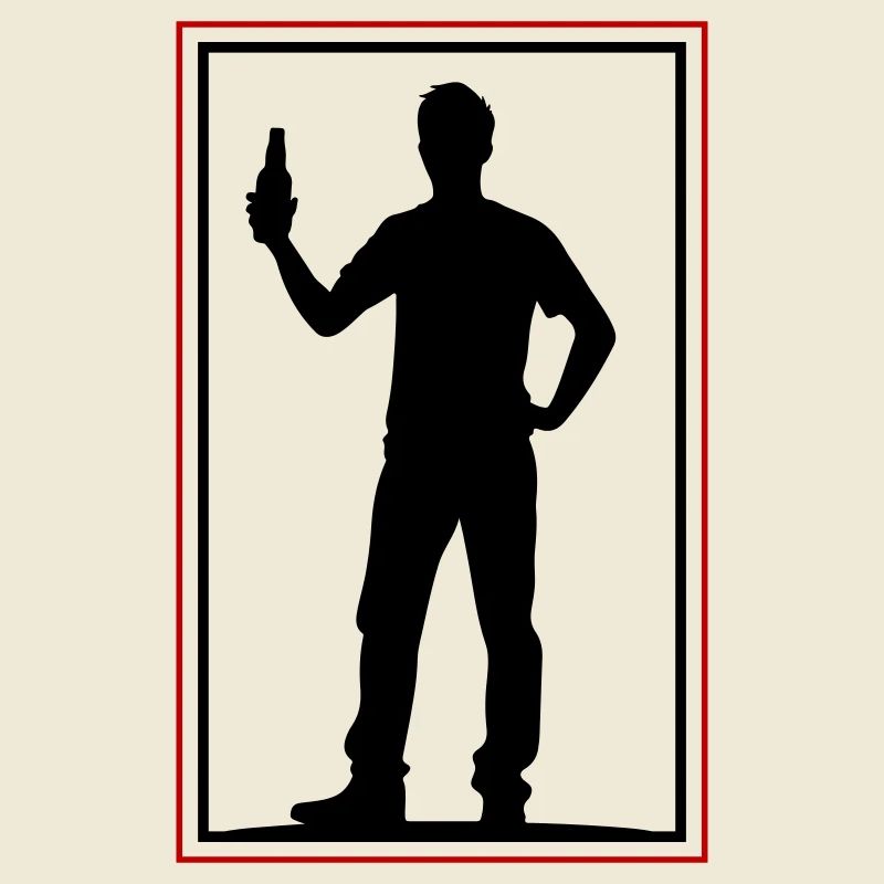 Drinking Bier Silhouette