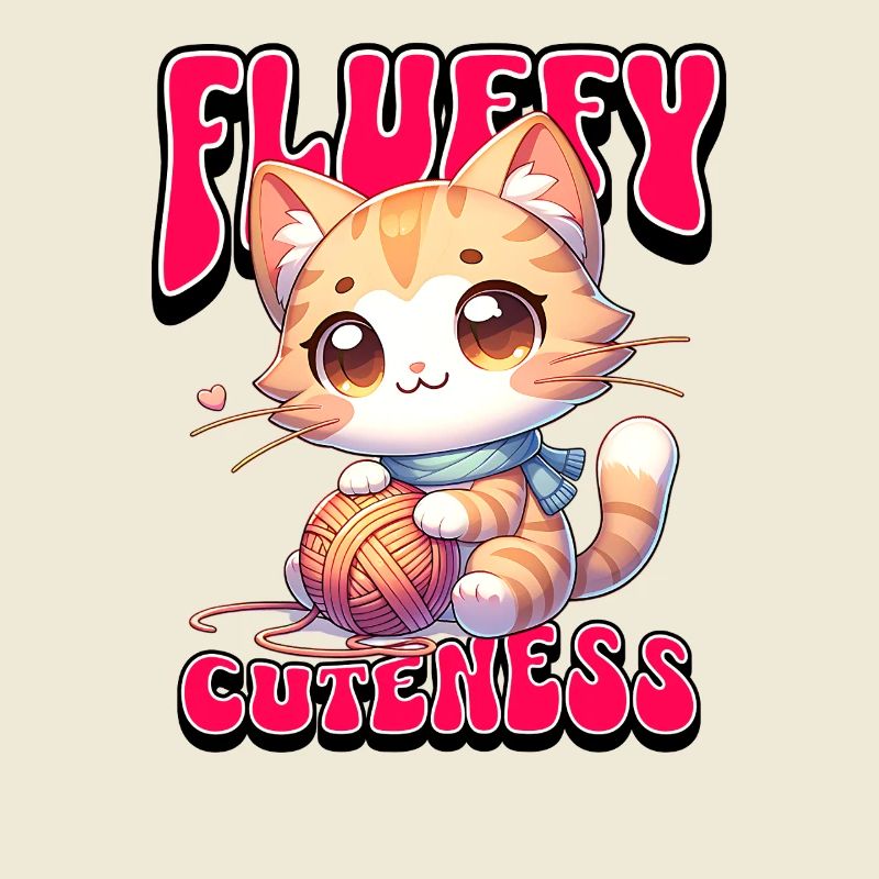Mignon moelleux - Conception de chat mignon