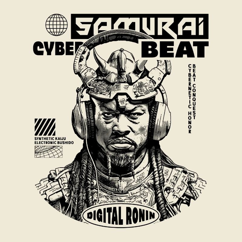 Chemise Tech Samurai Sci-Fi