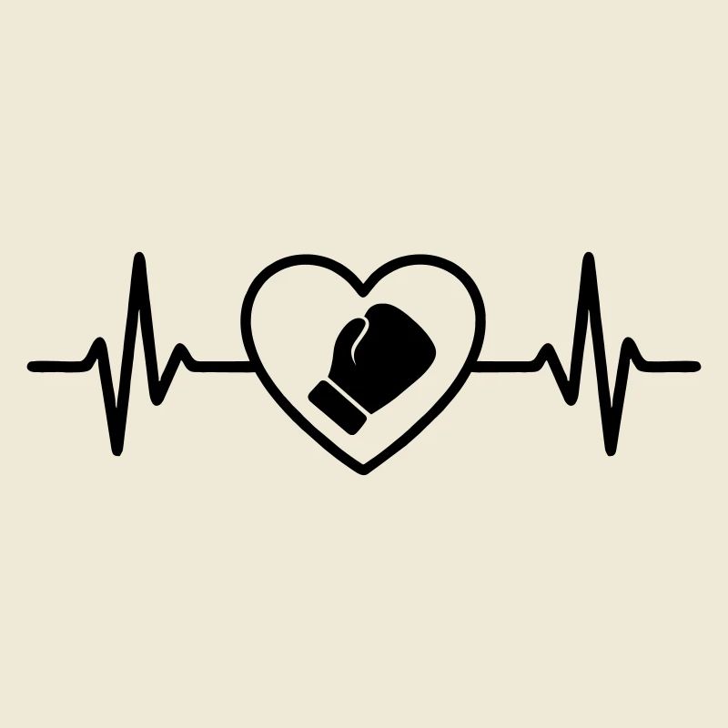 Coeur de boxe sur le ring