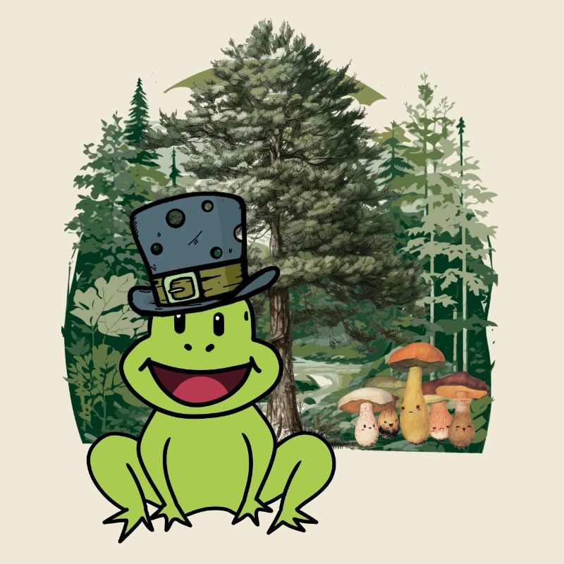forest dweller, toad, hat, frog, forest animals, child