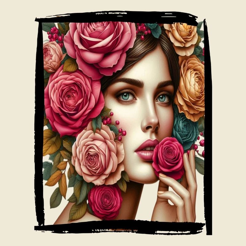 Boho Chic: Elegant design with floral crown