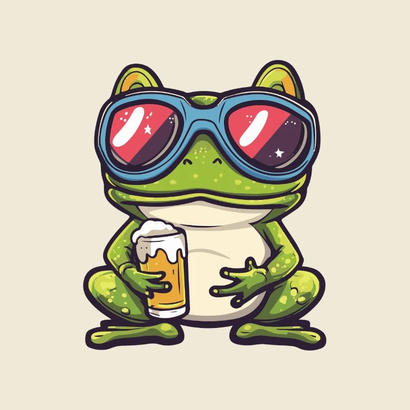 Frog Après Ski Beer Toad Comic