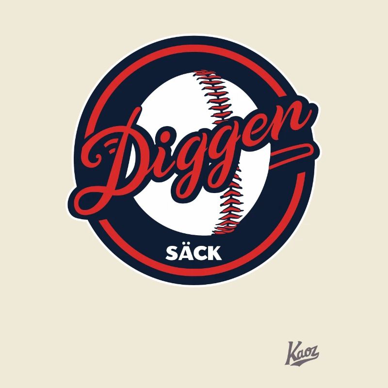 Funny Baseball Logo Thick Sack: Team Diggen Sack