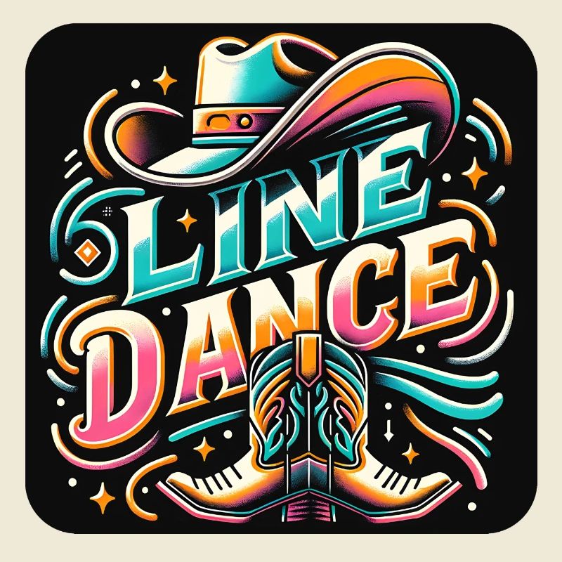 Conception de danse en ligne colorée