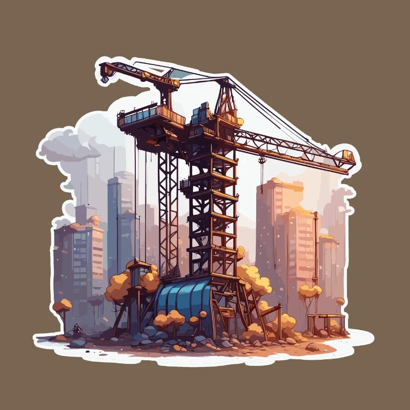 Crane / construction site / winch / crane system
