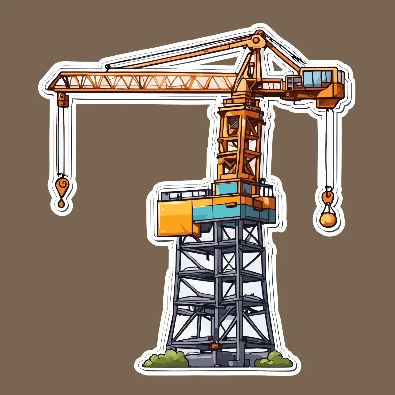 Crane / construction site / winch / crane system