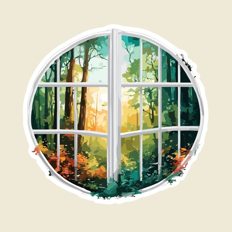 Window in the Forest / Trees / View / Wilderness