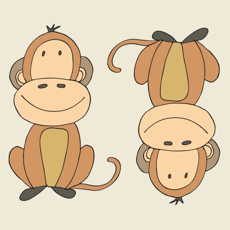 Monkey upside down