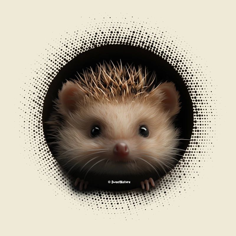 Hérisson mignon avec vison