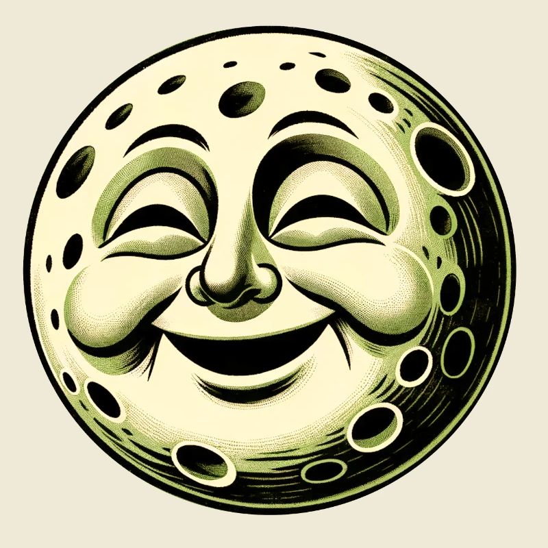 Moon laughs