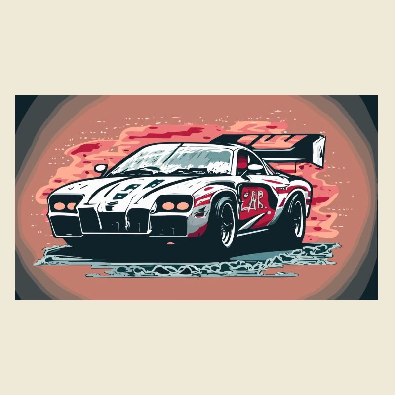 Voiture de course blanche (Collection de voitures de course)